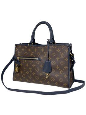 Louis Vuitton Popincourt PM 2-Way Handbag Monogram Brown Marine